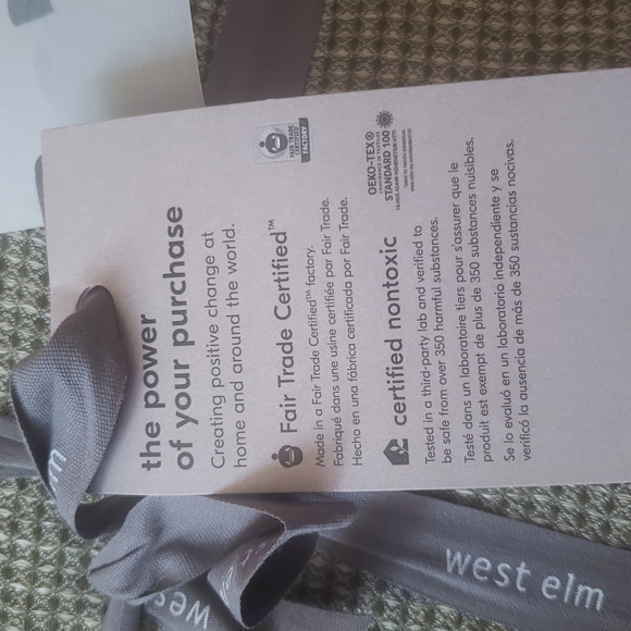 West Elm European Linen Mini Waffle Duvet Cover King Natural Flax - Picture 7 of 8